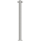 Stainless steel post |  60 mm | stationary, to be fixed by plugswith base plate  120 x 5 mm | without lock | with 2 eyelets